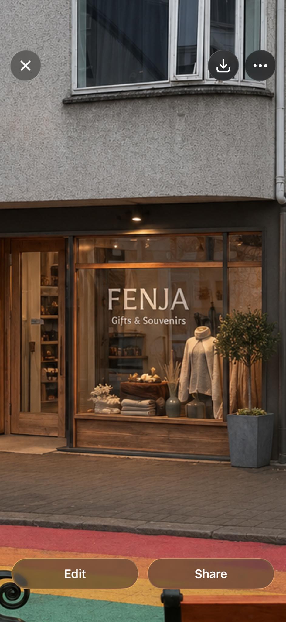The Fenja storefront on Skólavörðustígur, Reykjavík